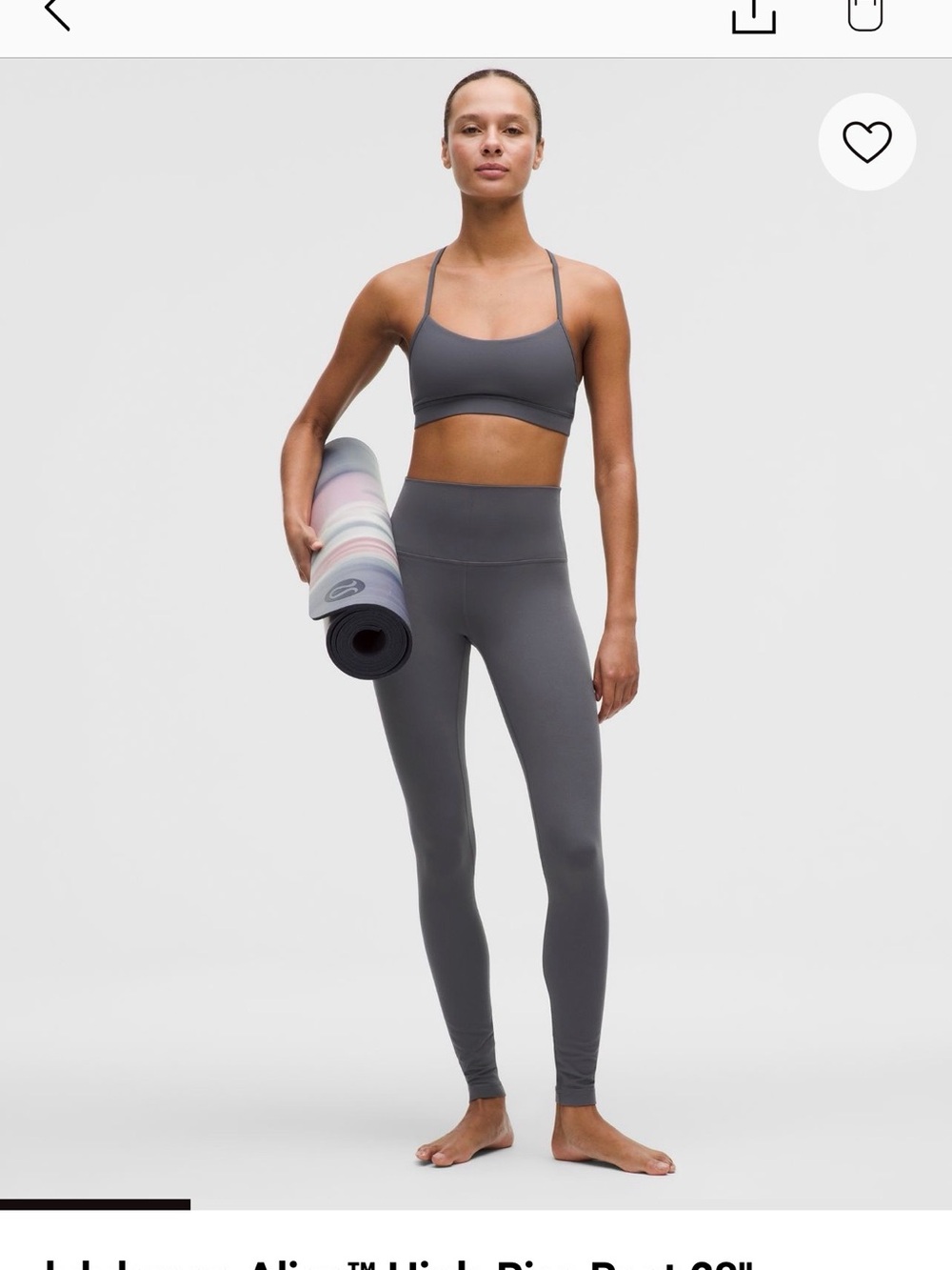 lululemon athletica align Women's Gray High-Rise Leggings 28”